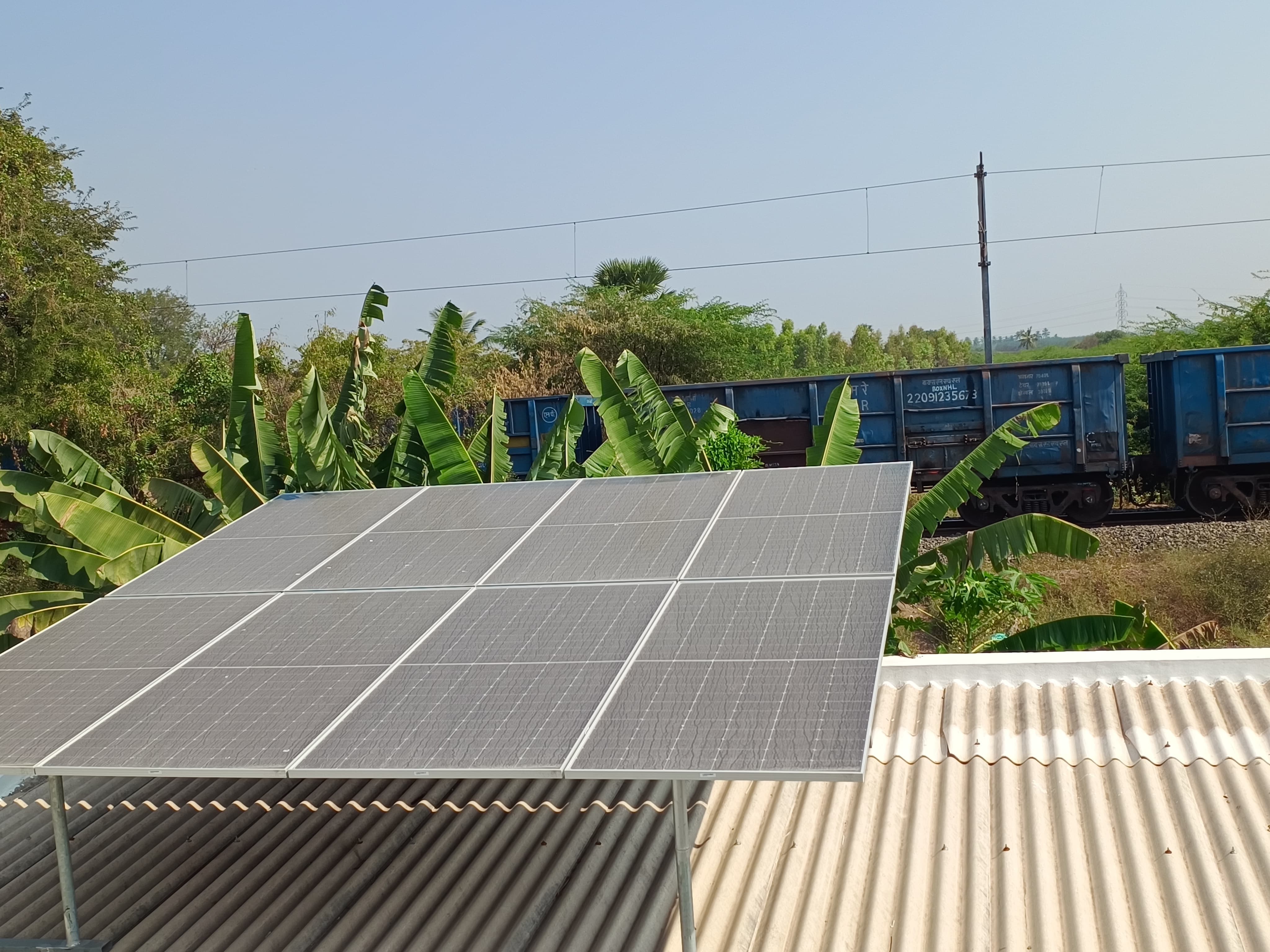 Rooftop Solar Panel Array